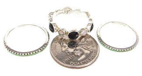 Silver Multicolor Jewelry Stackable Ring Set Size 6-1/4 BW64288